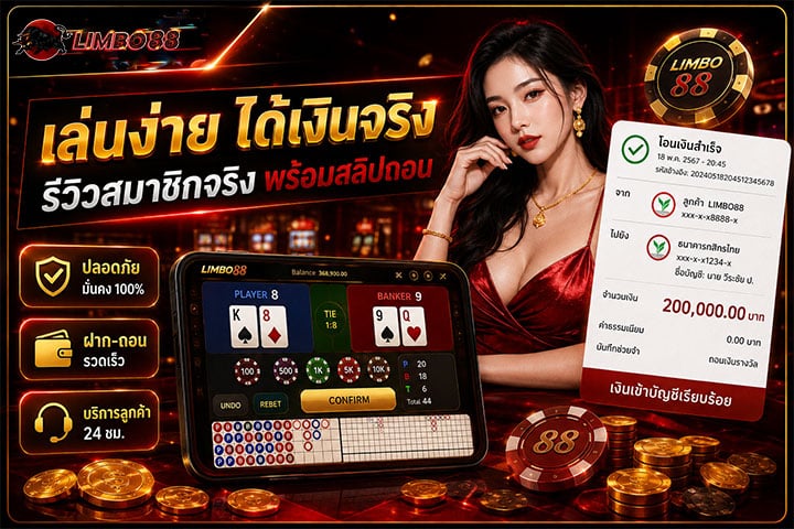 เล่นง่าย ได้เงินจริง รีวิวมั่นใจจริง พร้อมสลิปถอน โอนเงินสำเร็จ จำนวนเงิน 200,000.00 บาท